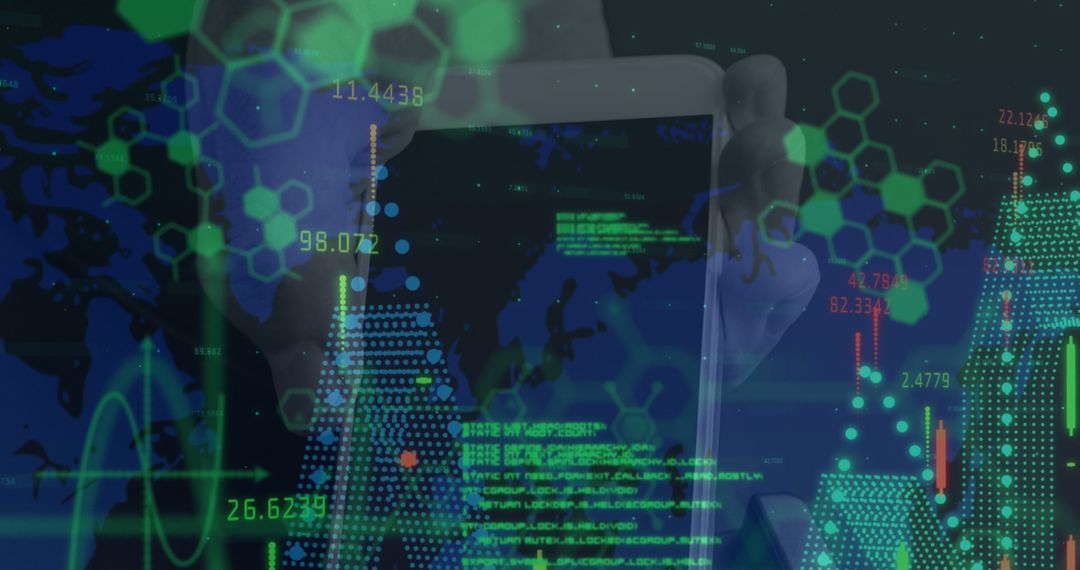 Digital Financial Data and Global Connectivity Concept