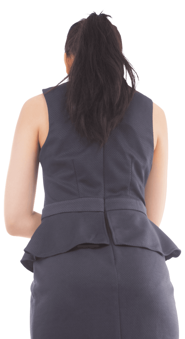 Businesswoman in Professional Attire on Transparent Background