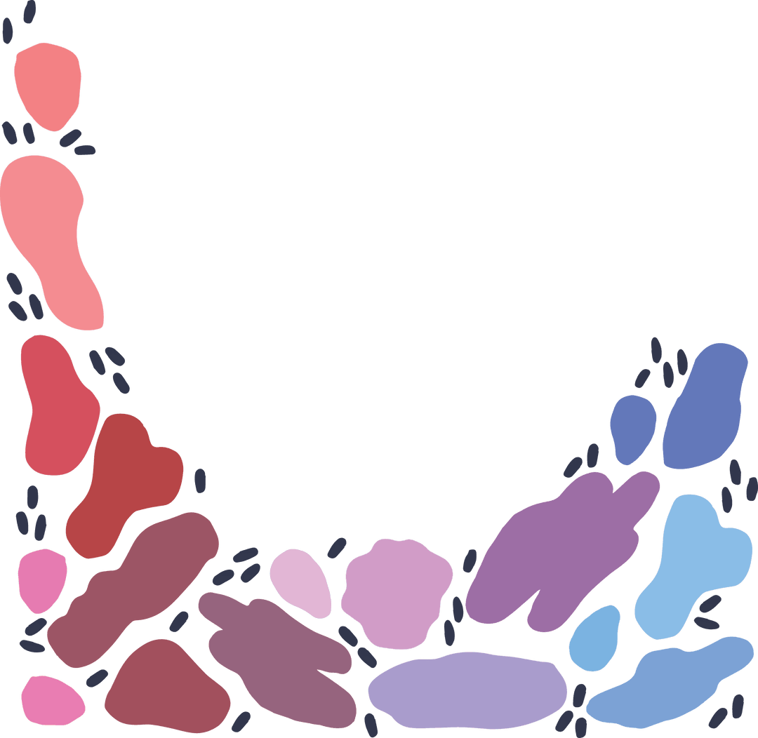 Colorful Abstract Shapes on Transparent Background for Creative Design