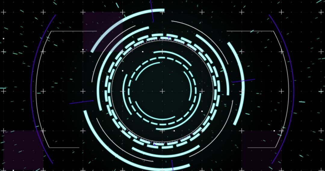 Futuristic Digital Interface with Target Scanning Motif