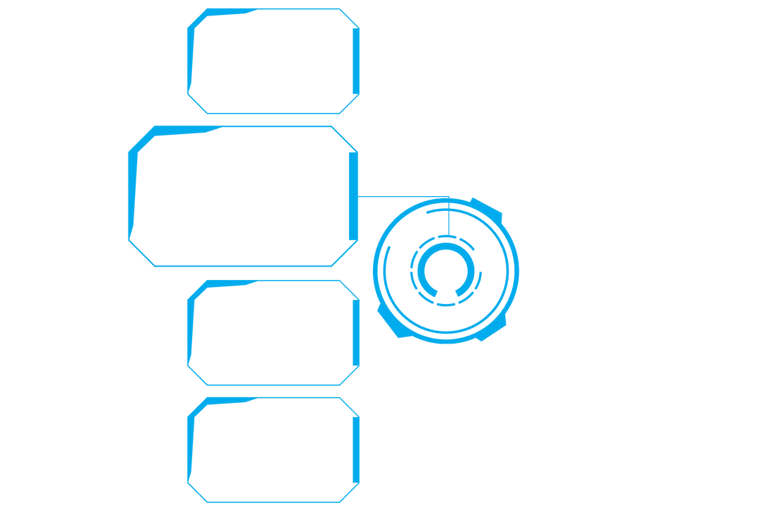 Digital Interface Illustration with Transparent Background