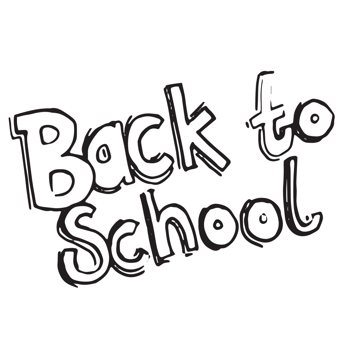 Back to School Text Decoration Transparent Background