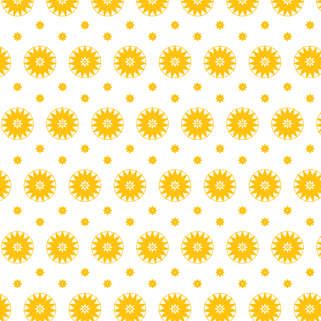 Bold Yellow Pattern on Transparent Vector Illustration