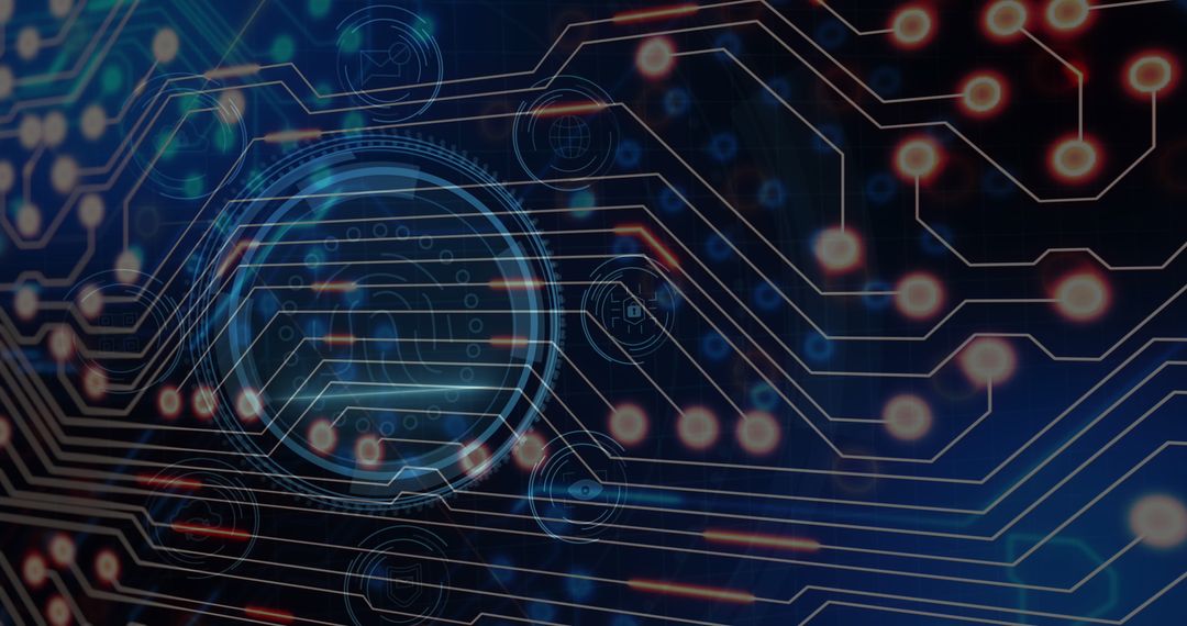 Digital Interface Illustrating Network Connections