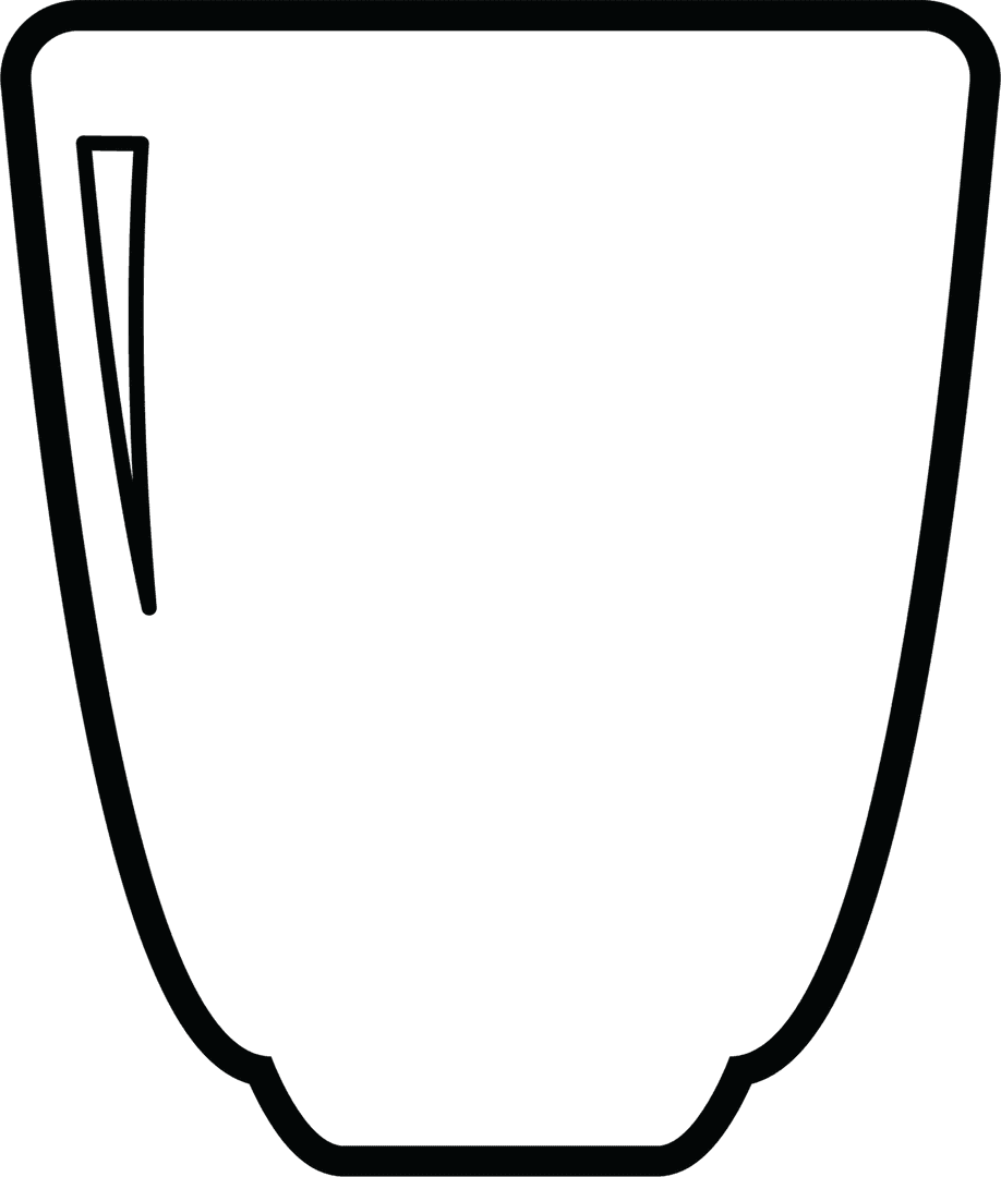 Modern Minimalistic Vase Symbol on Transparent Background