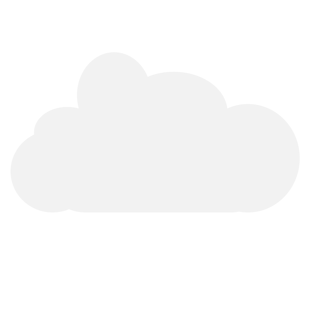 White Cloud on Transparent Background for Weather Designs