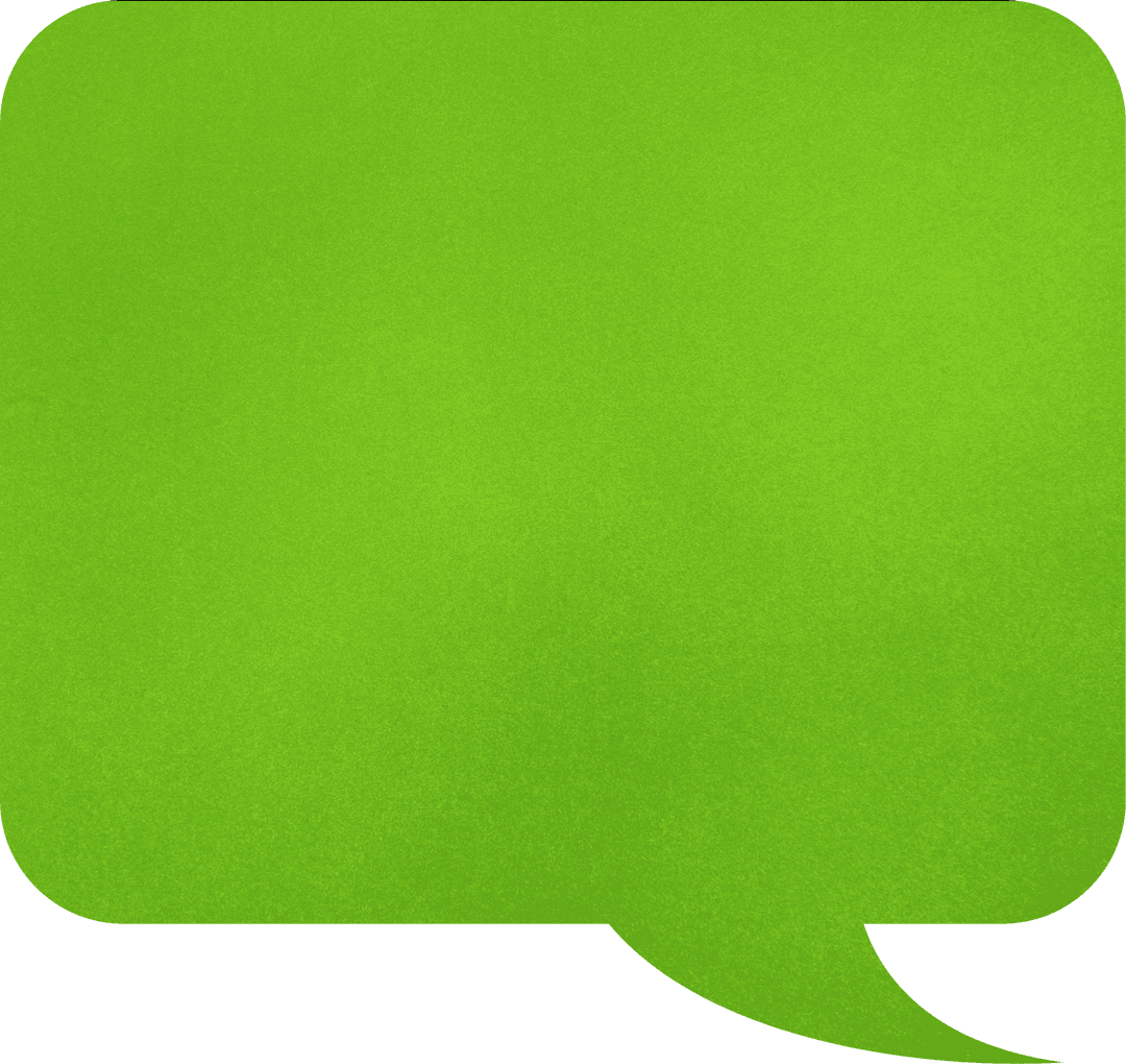 Vibrant Green Transparent Speech Bubble Illustration