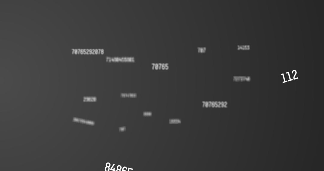 Dynamic Number Movement on Digital Background