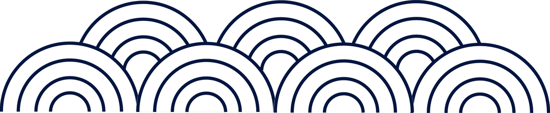 Geometric Wave Motif in Half-Circle Tessellation on Transparent Background