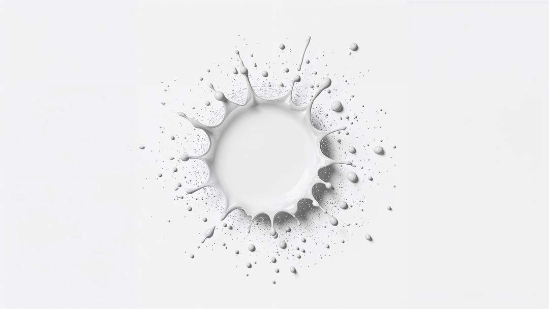 Dynamic White Liquid Splash with Abstract Elegance