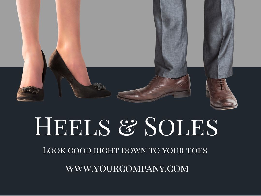 Elegant Footwear Display with Heels and Dress Shoes