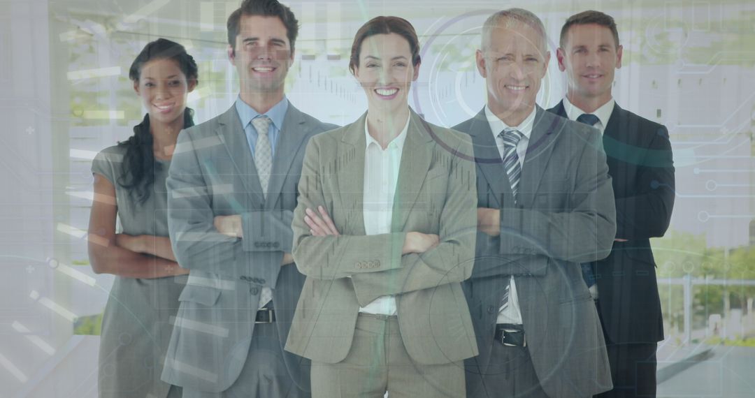 Happy Diverse Business Team Embracing Digital Technology