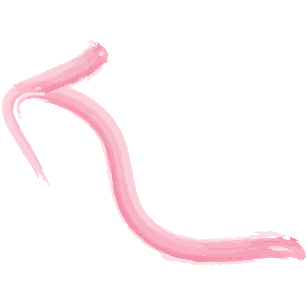 Pink Paint Stroke Arrow on Transparent Background