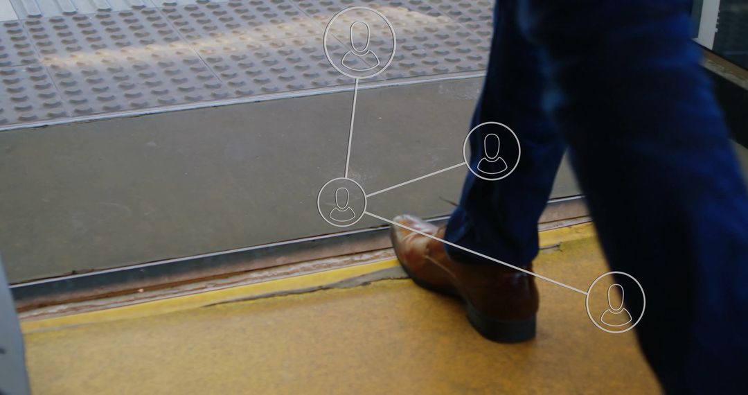 Businessman Stepping into Urban Commuting Experience