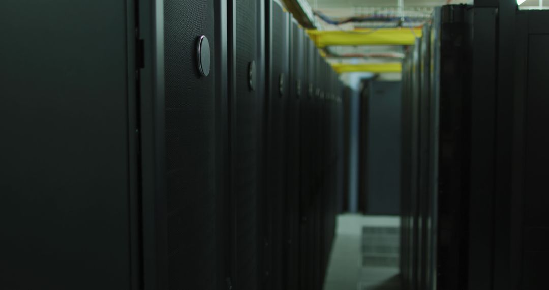 Modern Data Center Corridor with Rows of Server Racks - Free Images, Stock Photos and Pictures on Pikwizard.com