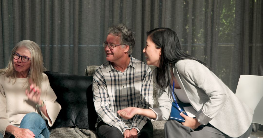 Supportive Group Therapy Session with Warm Interaction