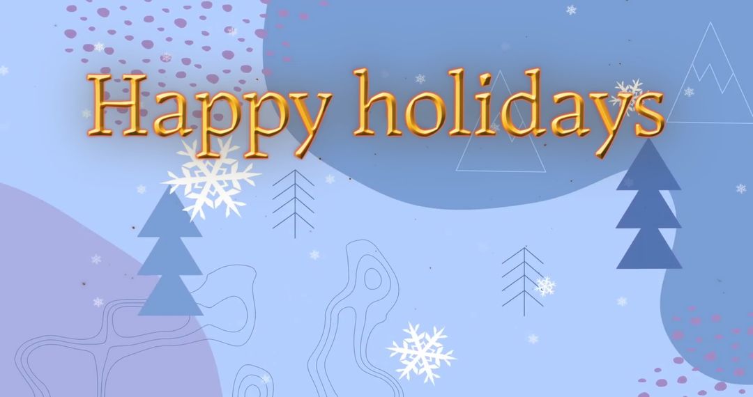 Festive Happy Holidays Greeting on Abstract Winter Background