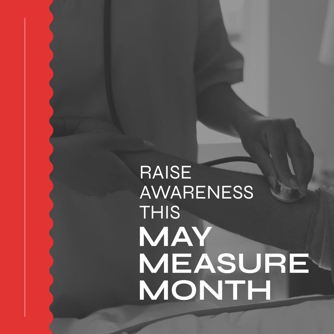 Such Awareness Month Text With Doctor Measuring Blood Pressure of Patient - Download Free Stock Templates Pikwizard.com