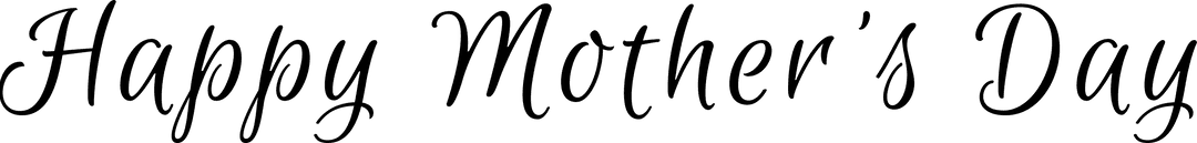 Happy Mother's Day Message with Decorative Elements Transparent