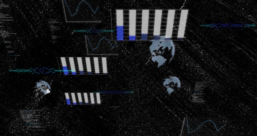Digital Data Visualization with Floating Bar Charts