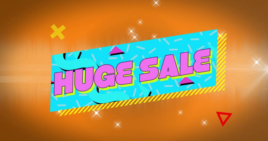 Dynamic Geometric Banner Displaying Huge Sale