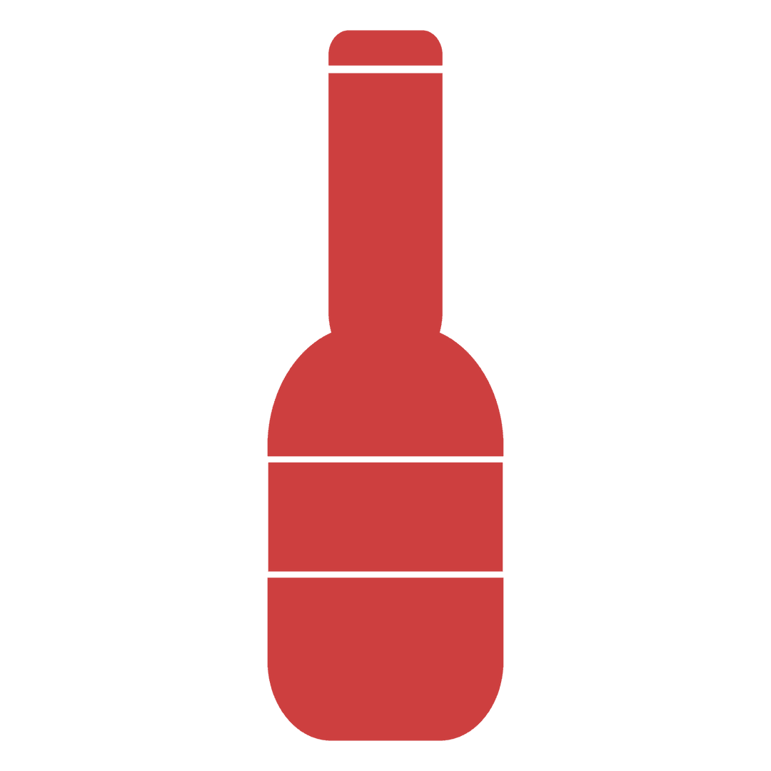 Red Beer Bottle on Transparent Background for Celebration Design