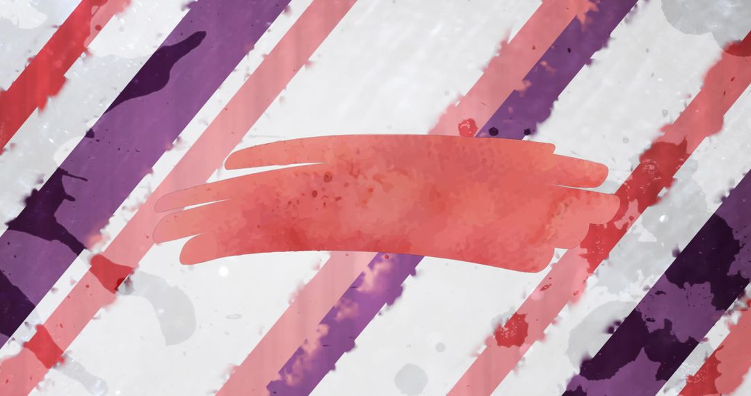 Abstract Red Shape with Diagonal Lines