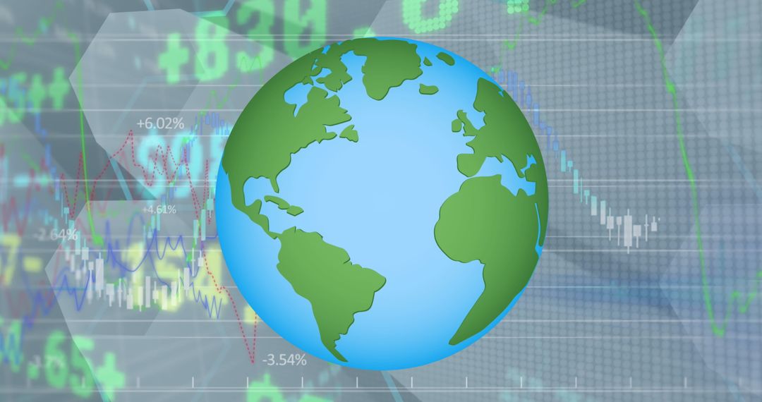 Global Financial Data with Technological Interface Background