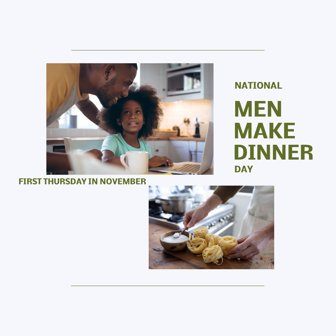 National Men Make Dinner Day Celebration with Father and Daughter