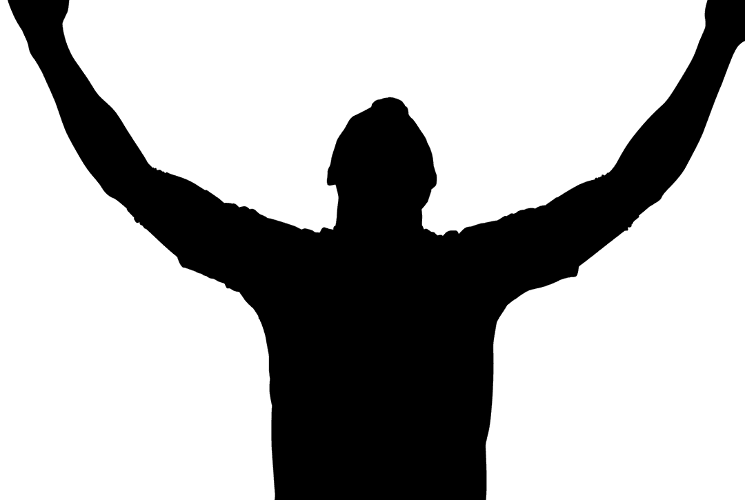 Transparent Vector Outline of Man in Martial Arts Pose