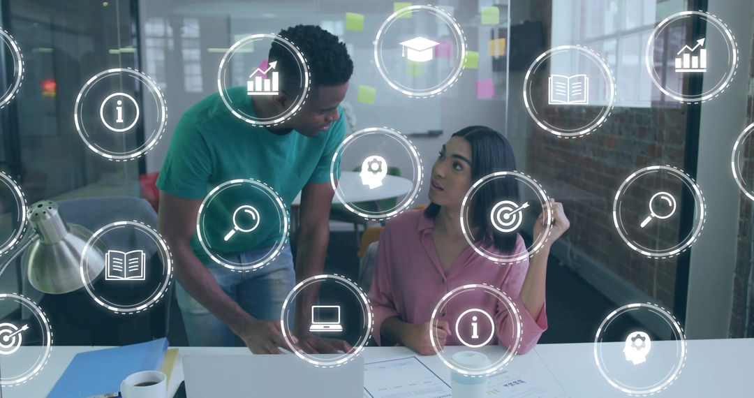 Professional Collaboration with Futuristic Holographic Interface