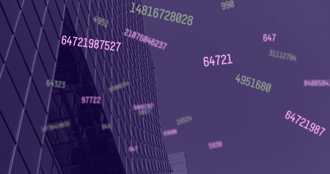 Abstract Digital Data Flow Over Cityscape Concept