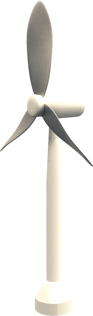 Single Transparent Wind Turbine Vector Illustration