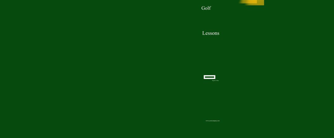 Golf Lessons Advertisement with Golf Ball Element