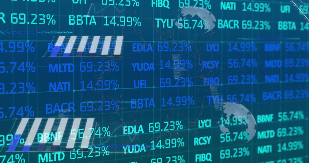 Dynamic Stock Market Data with Digital Interface Concept
