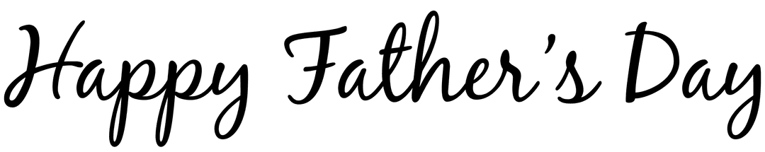 Happy Father's Day Text on Transparent Background Vector Art