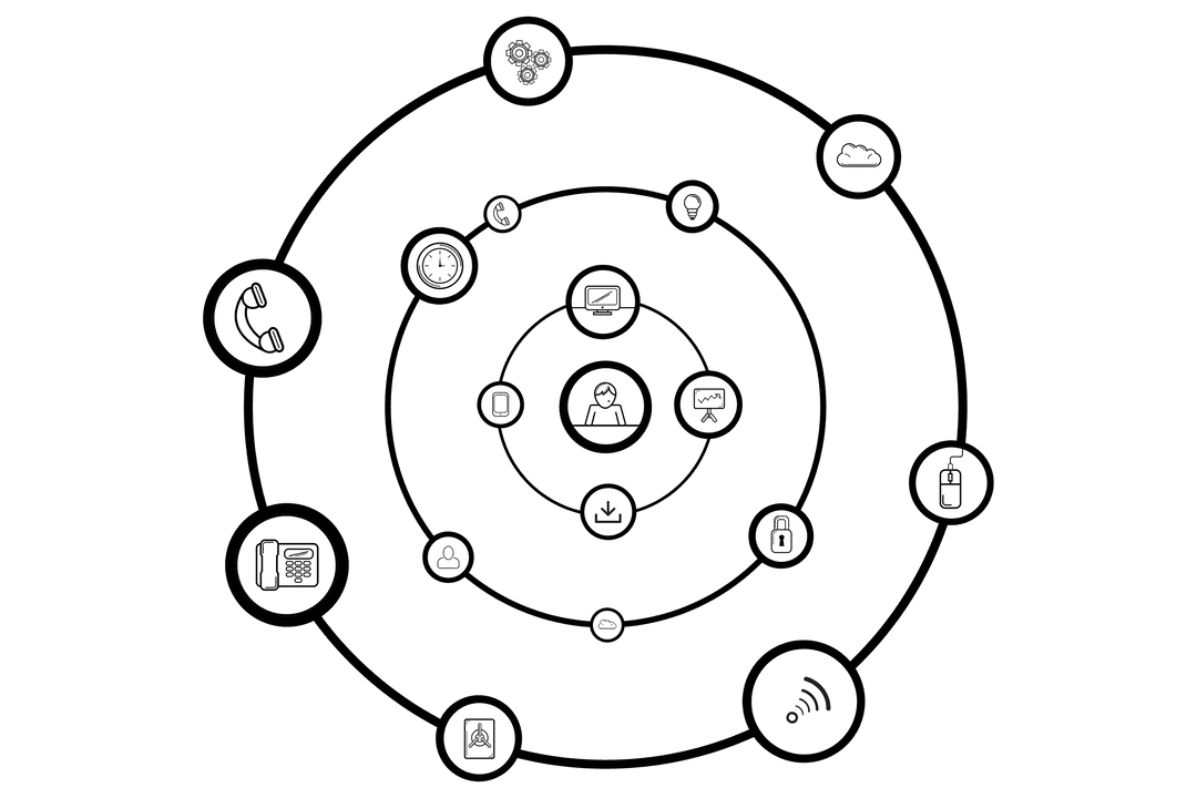 Digital Circle Icons on Transparent Background of Technology Elements - Download Free Stock Images Pikwizard.com