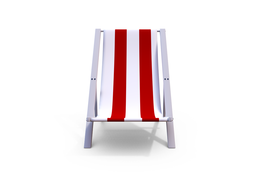 Red and White Sunbed on Transparent Background, Ideal for Summer and Vacation Themes - Download Free Stock Images Pikwizard.com