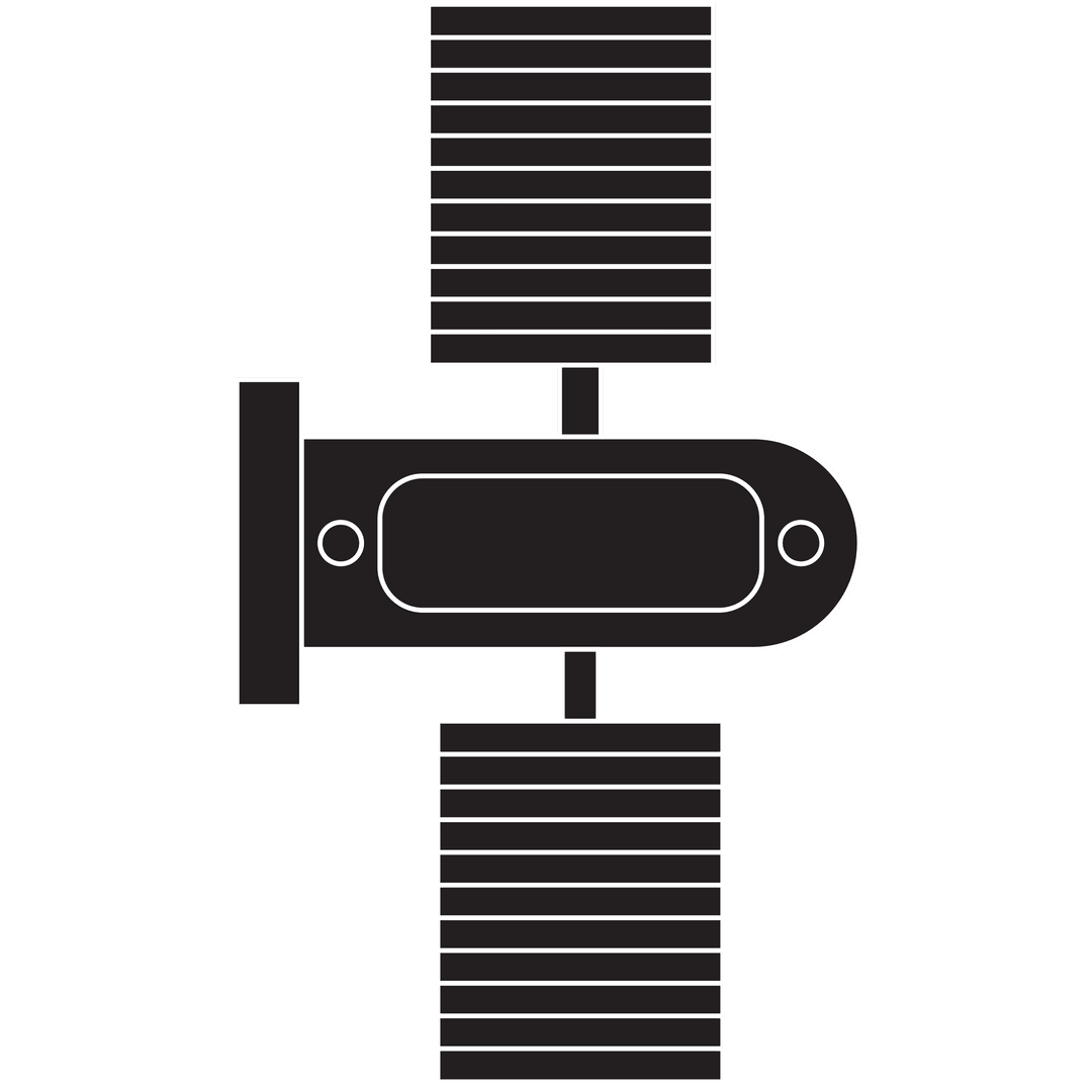 Transparent Satellite Icon Vector on Isolated Background