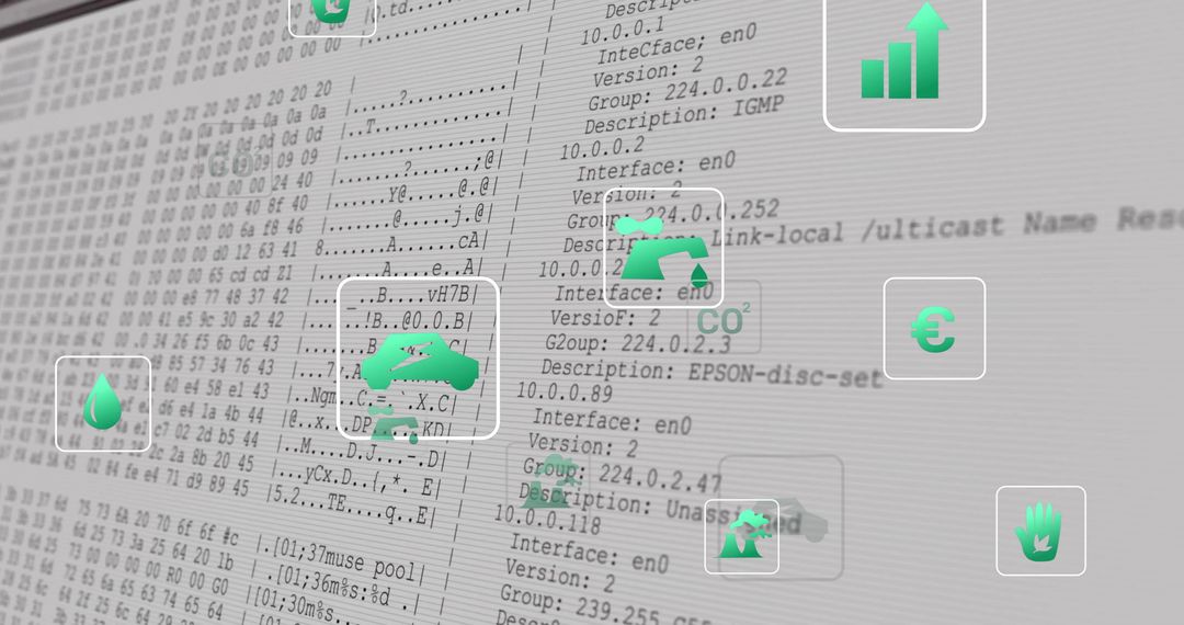 Ecology Icons Seamlessly Integrating with Digital Data