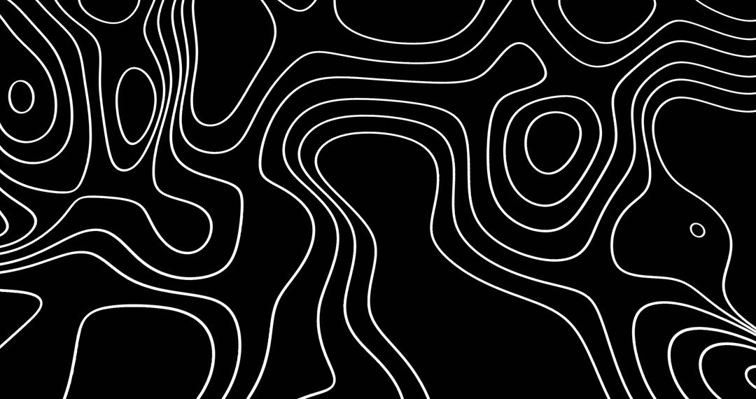 Abstract White Yin Yang Stratified Lines Modern Artwork