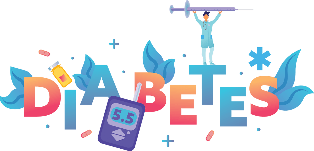 Transparent Diabetes Graphic with Icons and Colorful Elements - Download Free Stock Images Pikwizard.com