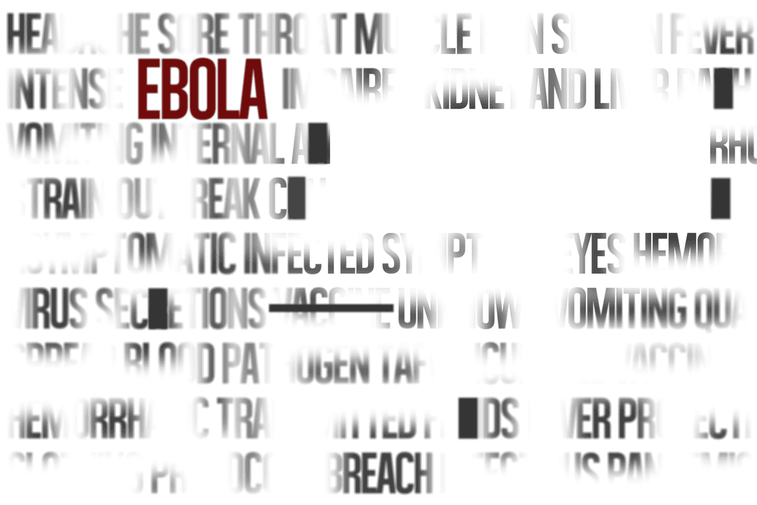 Ebola Text Illustration on Transparent Background for Health Awareness