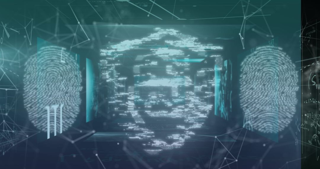 Digital Security Concept with Data Protection Elements