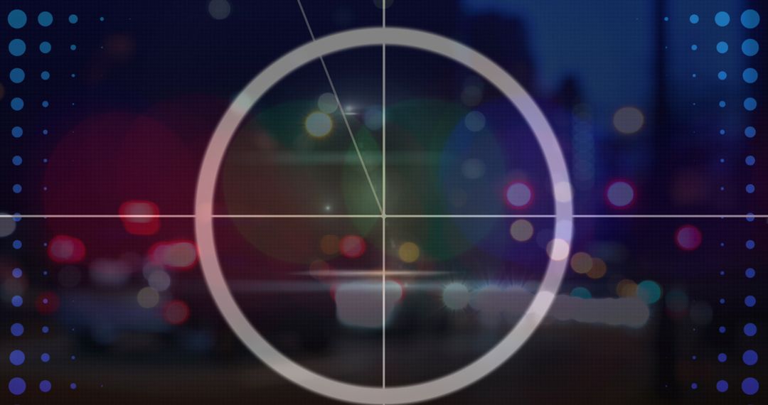 Colorful Urban Bokeh with Digital Overlay