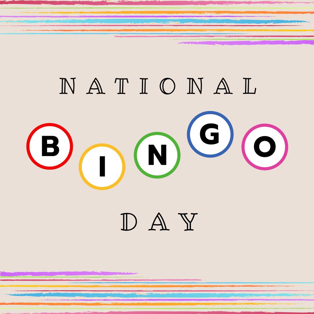 National Bingo Day Celebration Background with Colorful Balls from ...