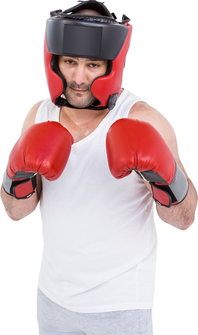 Transparent Portrait of Boxer Wearing Protective Gear - Download Free Stock Images Pikwizard.com