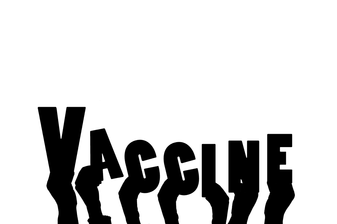 Vaccination Reminder Banner with Hands on Transparent Background