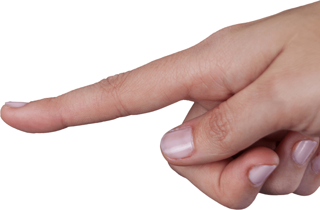 Transparent Human Hand Pointing Close-up Detail