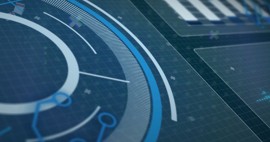 Abstract Digital Interface Blue Background Network Connectivity